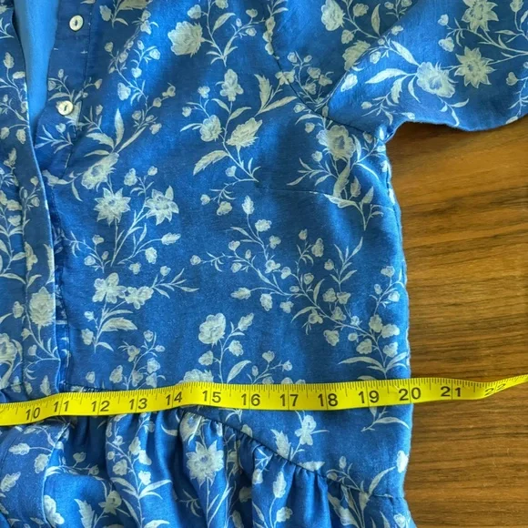Tuckernuck Limoges Floral Royal Shirt Dress Medium - Picture 13 of 14